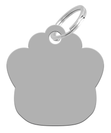 Engraved Paw Cat Tag Engraved Paw Cat Tag