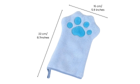 Cat Glove Towel – Soft Microfibre Drying Mitts for Muddy Paws