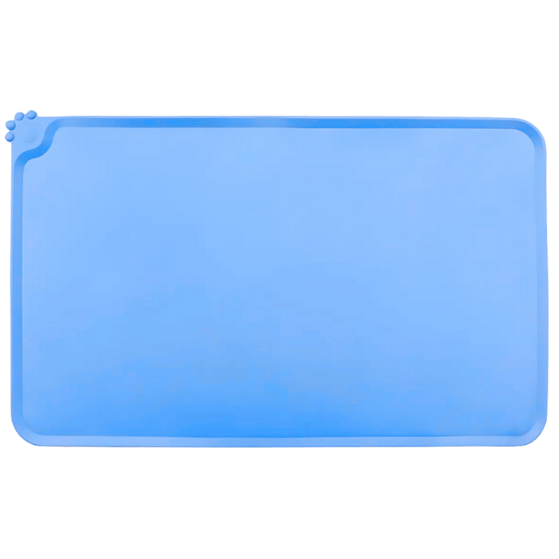 Waterproof Silicone Cat Feeding Mat with Raised Edges – Pet Food Bowl Placemat